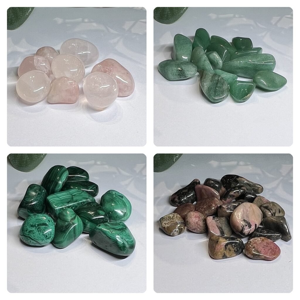Heart chakra tumblestones