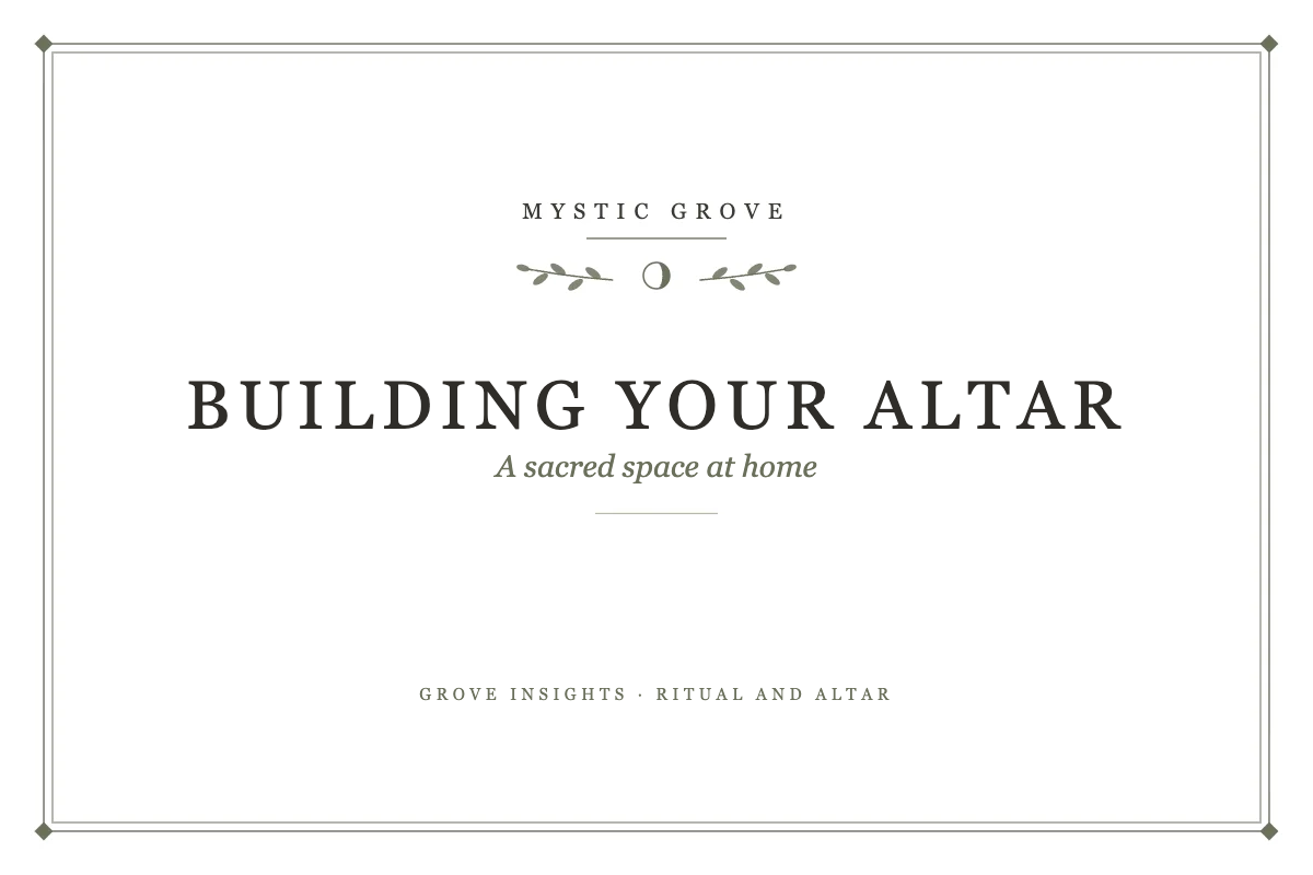 Building Your Altar: Creating a Sacred Space 7 Building Your Altar: Creating a Sacred Space title card from Mystic Grove