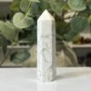 Howlite tower C Howlite tower C, polished point