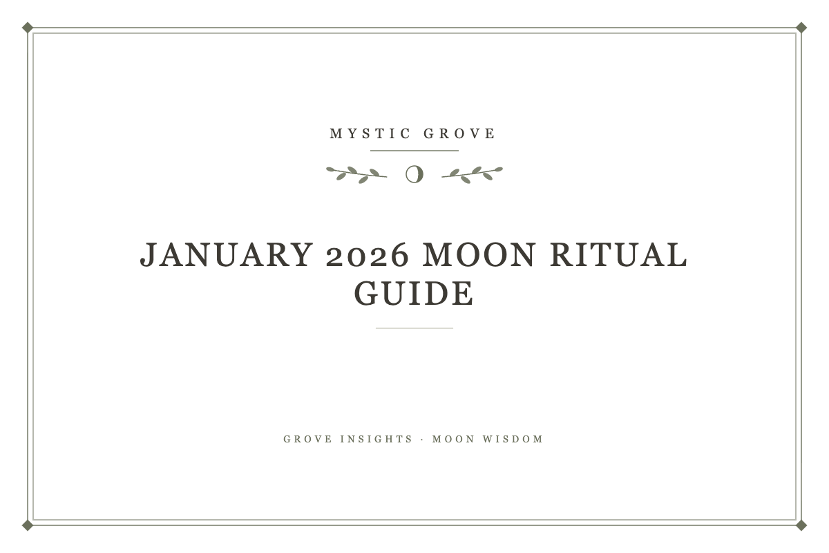 January 2026 Moon Ritual Guide 1 January 2026 Moon Ritual Guide, a Grove Insights title card from Mystic Grove