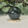 Labradorite Sphere 53mm Labradorite sphere side view in darker light