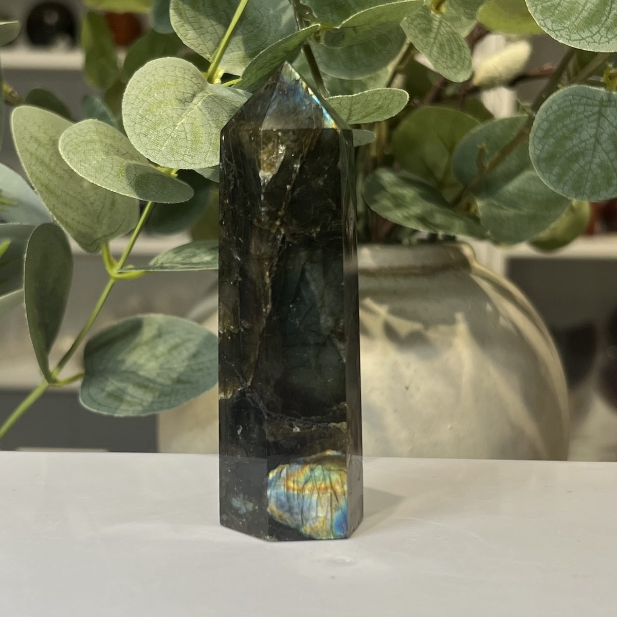 Labradorite tower E Labradorite tower E, polished point