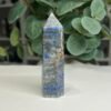 lapis lazuli tower b 8cm Lapis lazuli tower B 8cm, soft denim blue banded with grey and pyrite