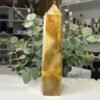 Large mookaite tower B, 24.5cm, golden mustard with red streaks Large mookaite tower B, 24.5cm, golden mustard with red streaks