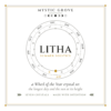Litha Wheel of the Year crystal set card Litha Wheel of the Year crystal set card, front, showing the summer solstice