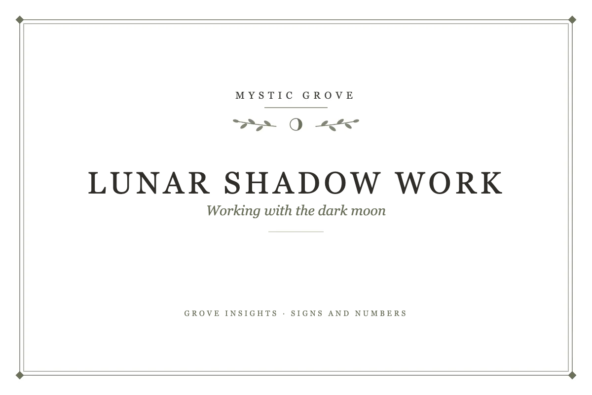 Lunar Shadow Work and the Dark Moon 7 Lunar Shadow Work and the Dark Moon title card from Mystic Grove