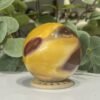 Mookaite Sphere Mookaite sphere D second side, mustard yellow swirled with burgundy
