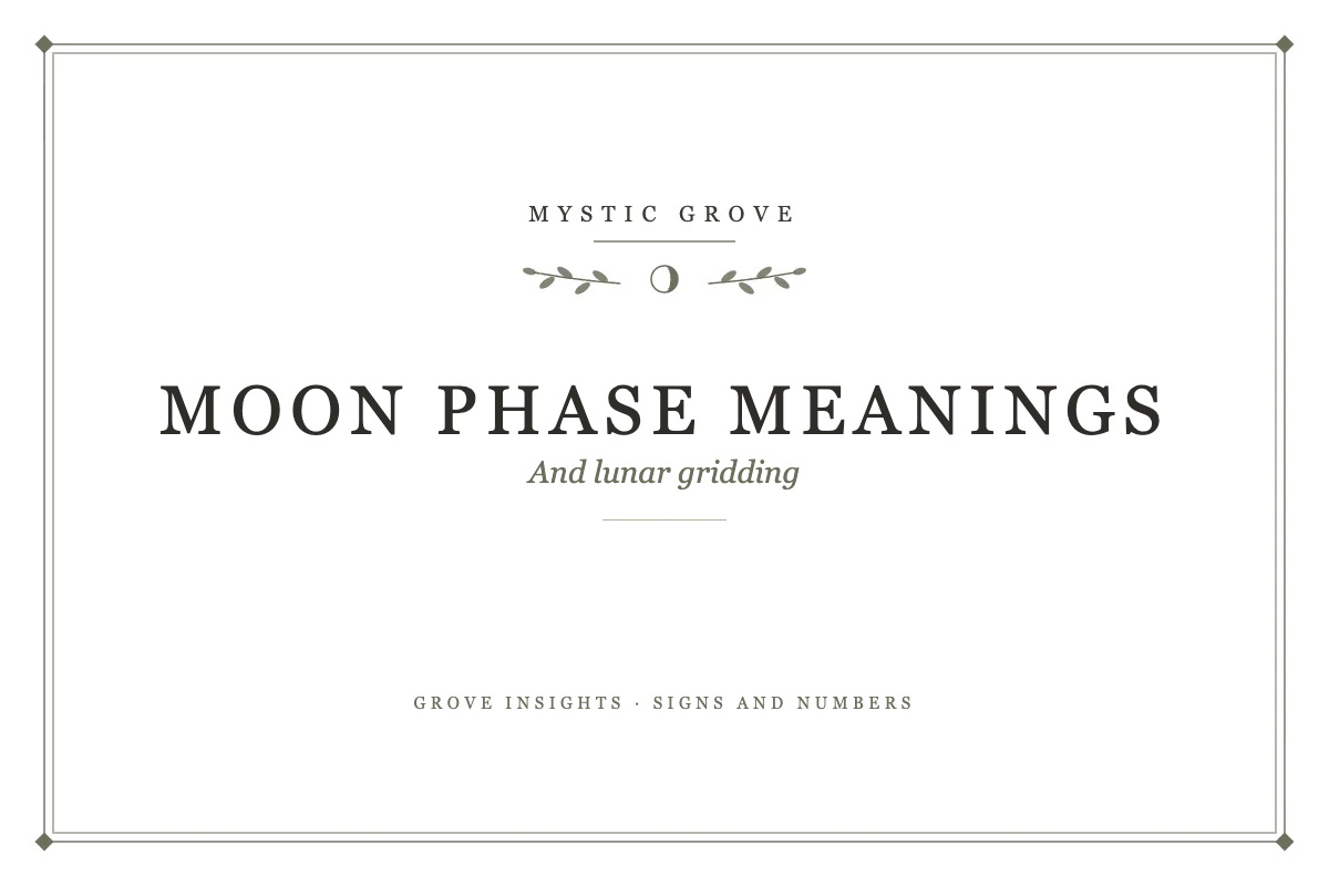 Moon Phase Meanings and Lunar Gridding