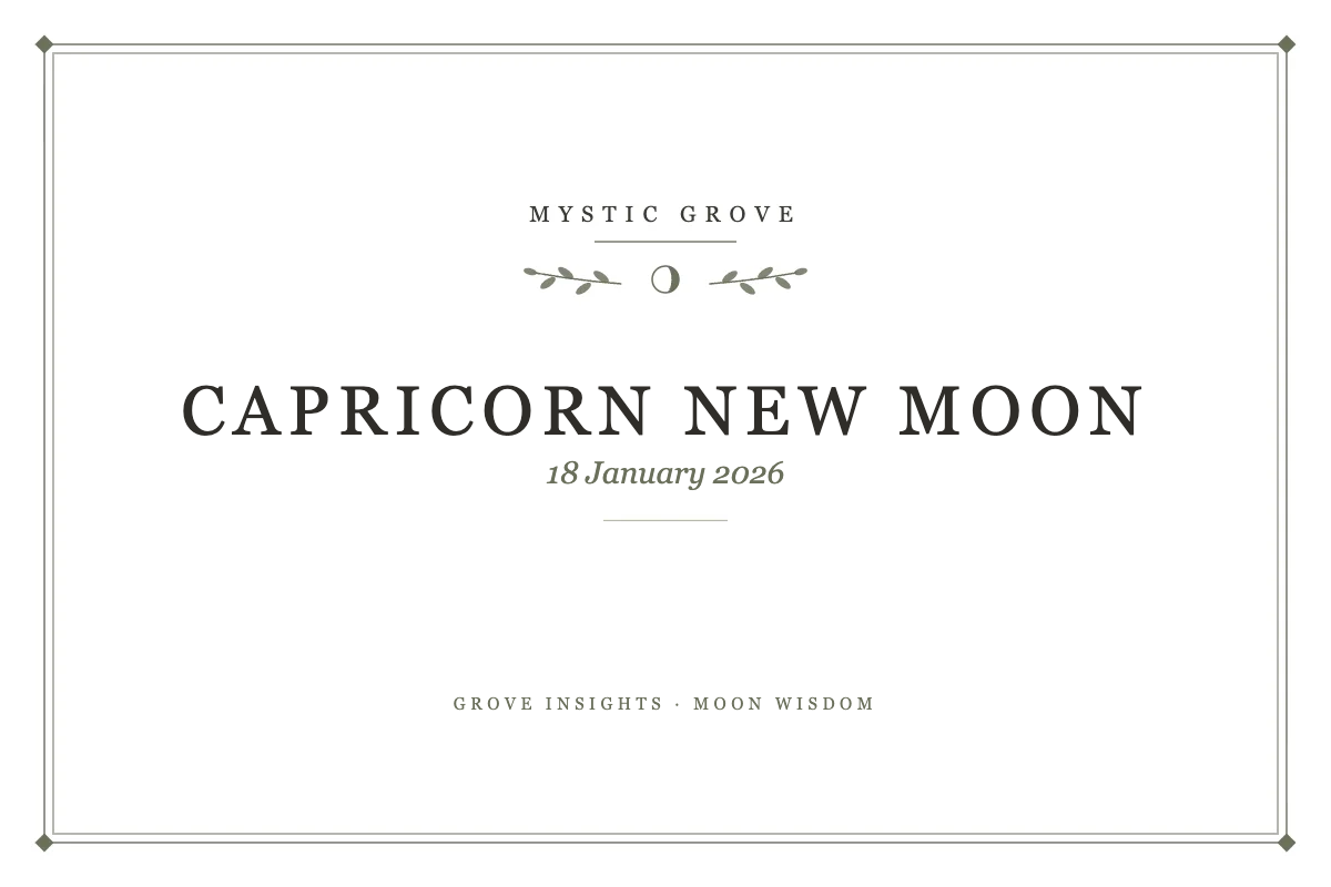 New Moon in Capricorn 18th January 2026