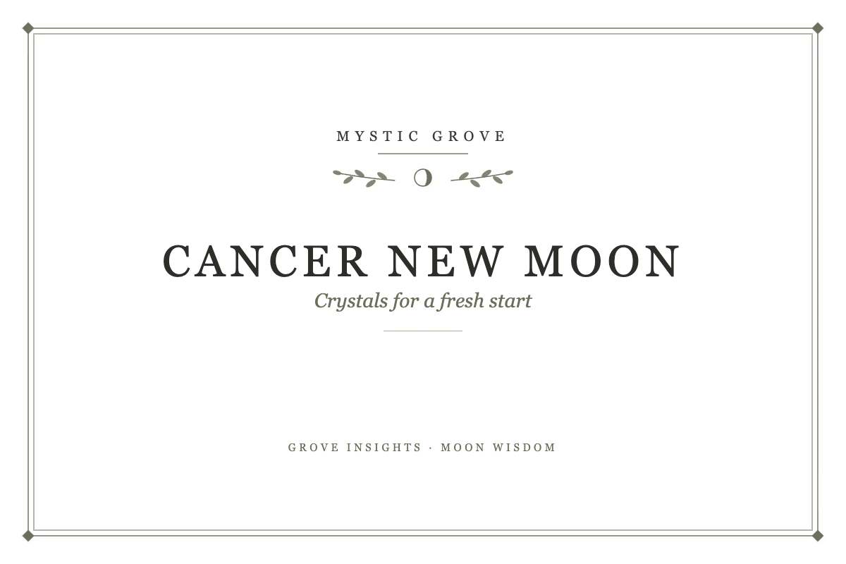 Crystals for a Fresh Start Under the Cancer New Moon