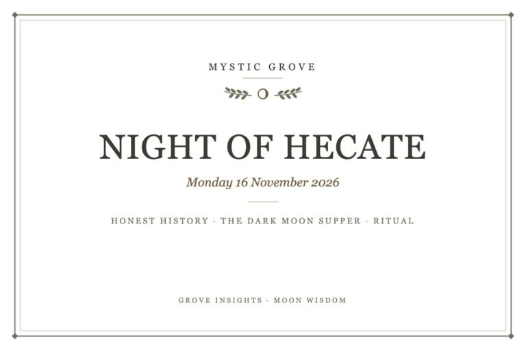 Night of Hecate 2026: Monday 16 November, History and Ritual