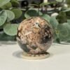 Ocean Jasper Sphere 63mm Ocean jasper sphere second side with denser peach and cream orbs