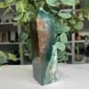 ocean jasper tower a 17cm 2 Ocean jasper tower A 17cm, rust and sea green with white druzy seam