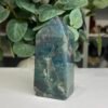 ocean jasper tower b 9cm Ocean jasper tower B 9cm, teal and purple with small sparkling pockets