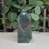 ocean jasper tower b 9cm 3 Ocean jasper tower B 9cm, teal with purple and golden bands