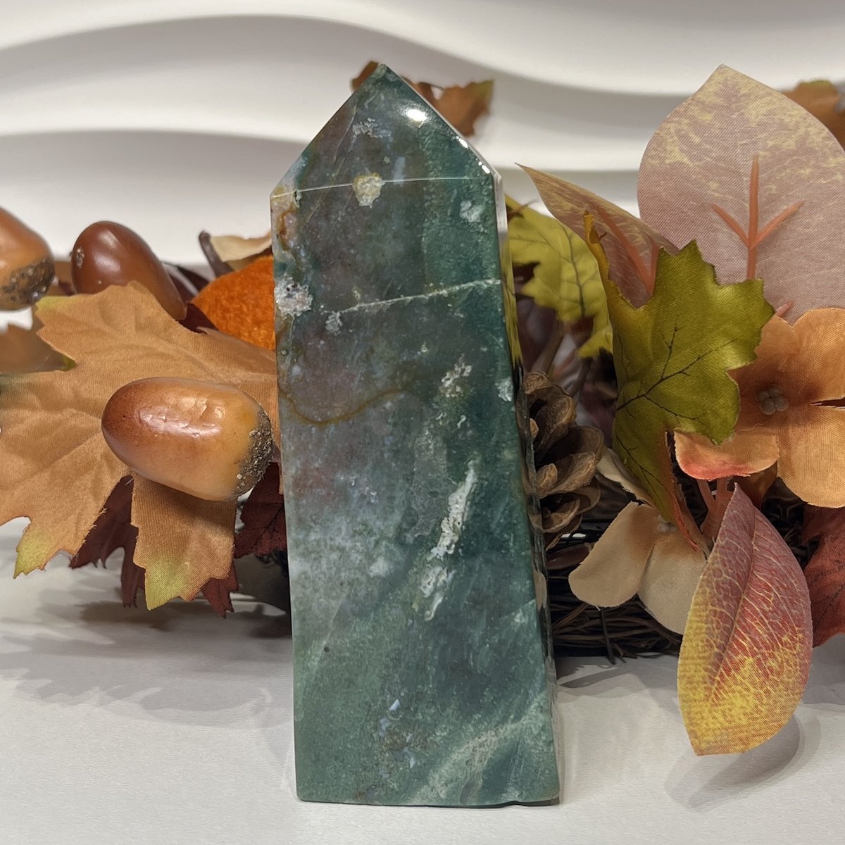 Ocean jasper tower C, 13cm polished tower Ocean jasper tower C, 13cm polished tower