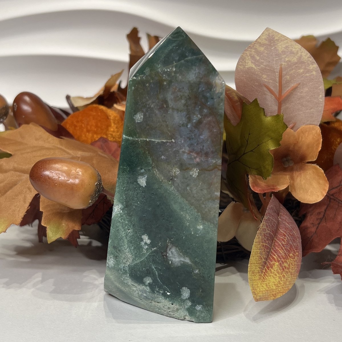 Ocean jasper tower C, 13cm polished tower Ocean jasper tower C, 13cm polished tower