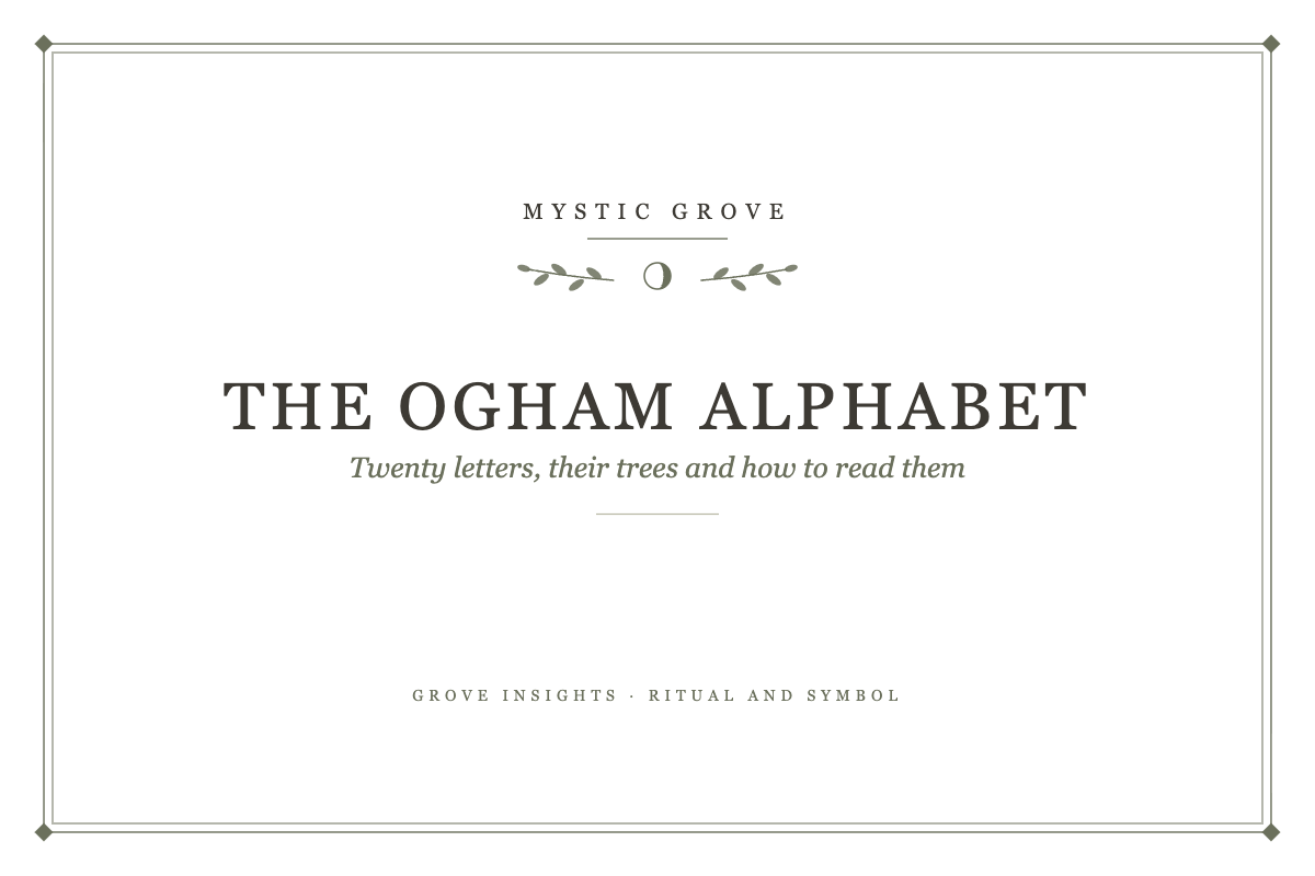 The Ogham Alphabet: Letters, Tree Meanings and How to Read Ogham 7 The Ogham Alphabet: Twenty letters, their trees and how to read them, a Mystic Grove guide