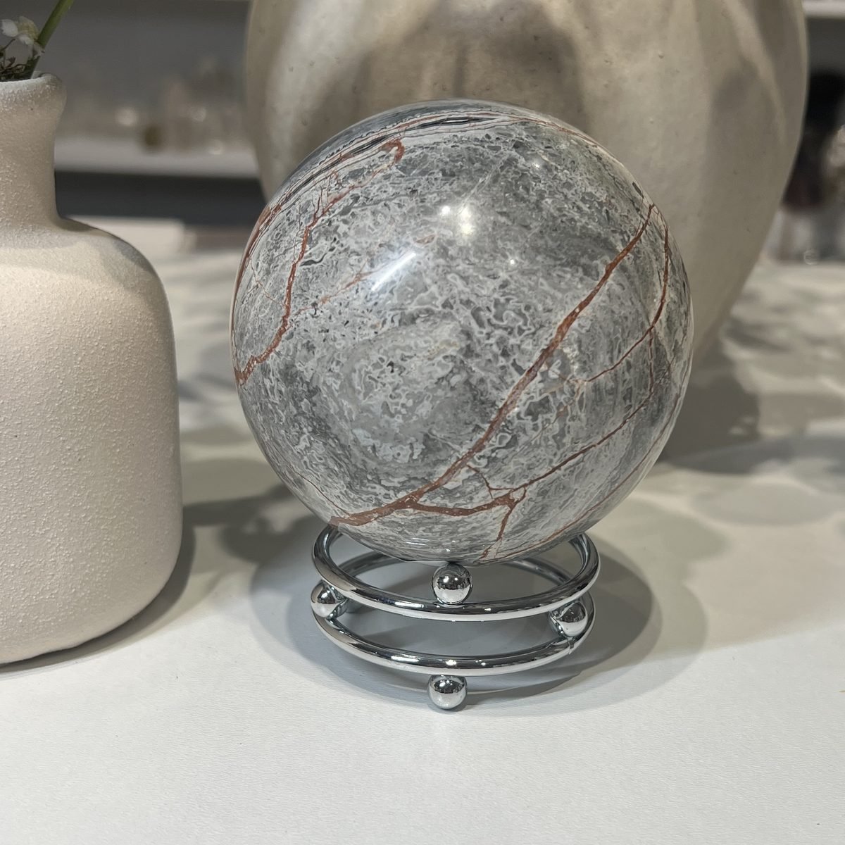 Picture jasper sphere A Picture jasper sphere A, polished sphere
