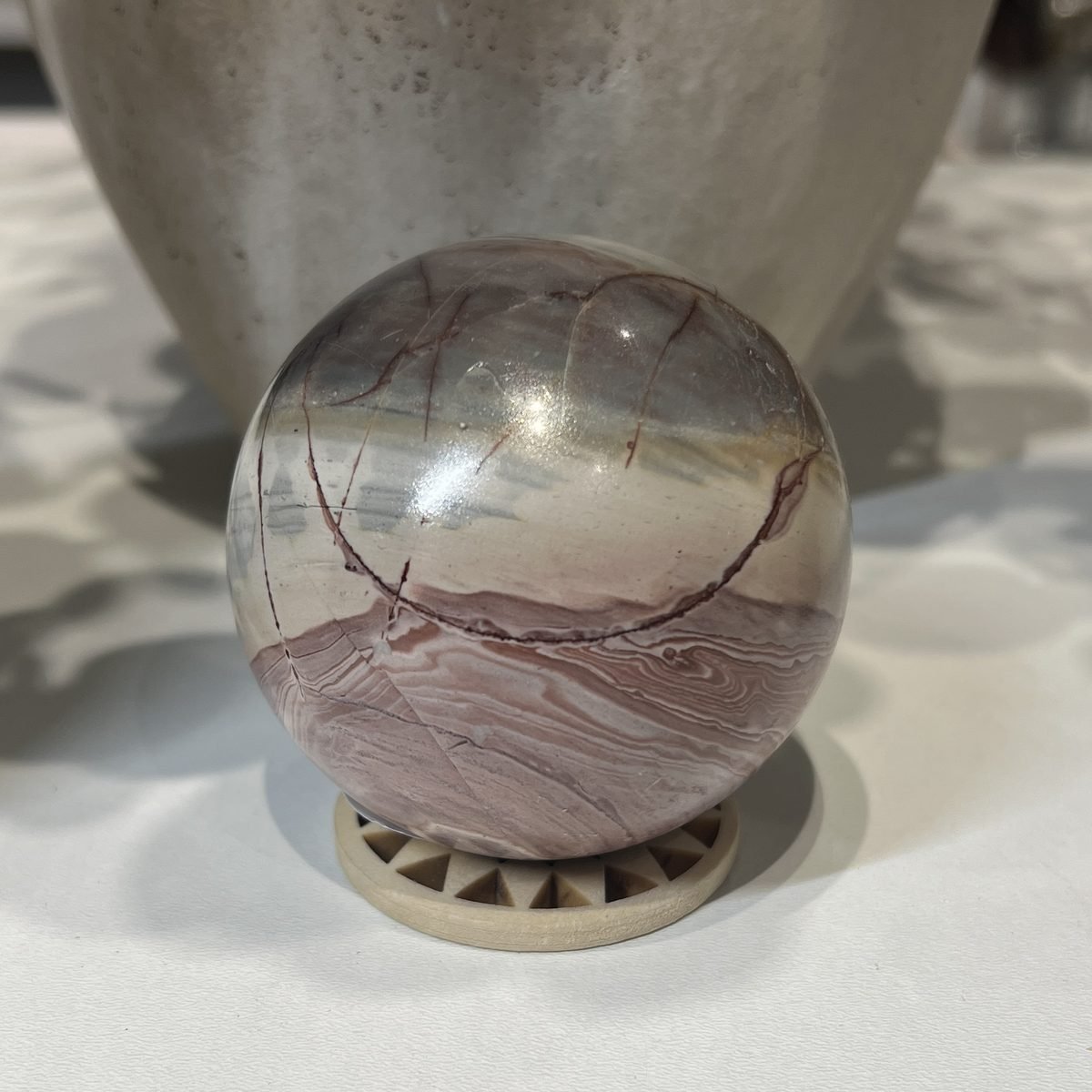 Picture jasper sphere B Picture jasper sphere B, polished sphere