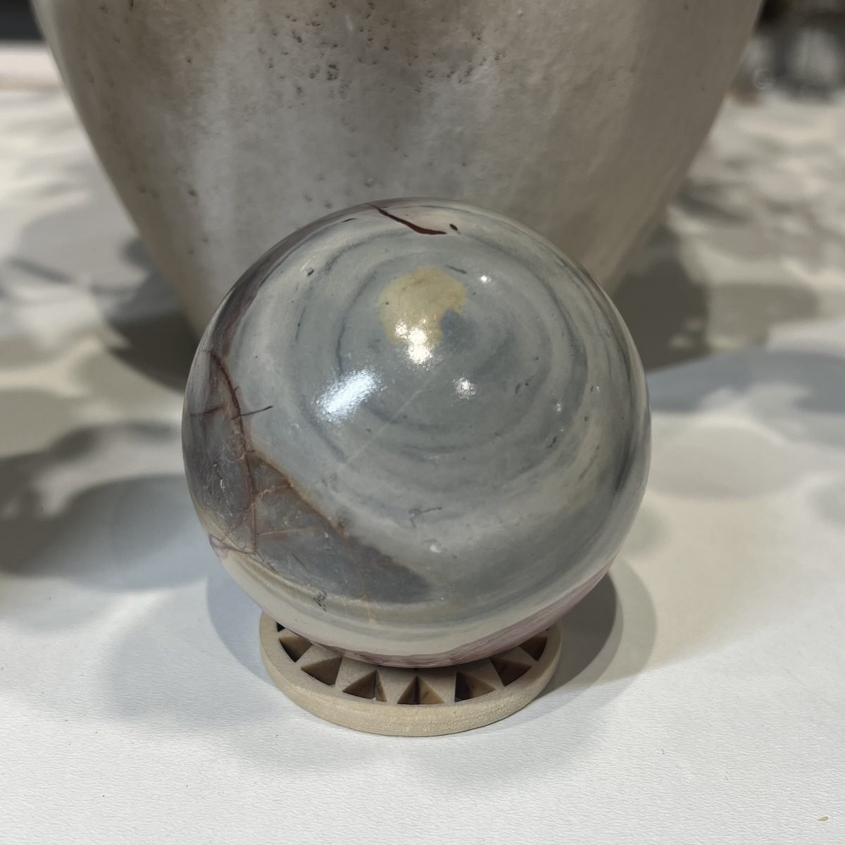 Picture jasper sphere B Picture jasper sphere B, polished sphere