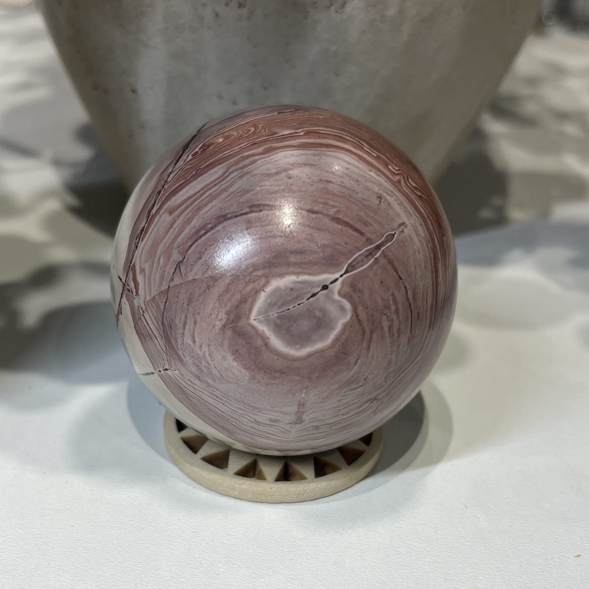 Picture jasper sphere B Picture jasper sphere B, polished sphere