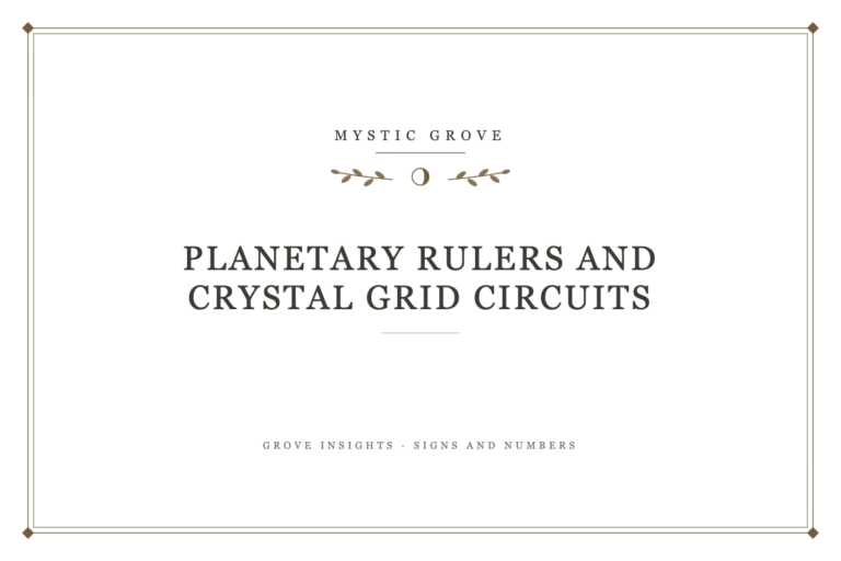 Planetary Rulers and Crystal Grid Circuits