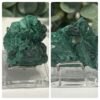 Raw Malachite on Stand 4.5cm to 7cm Raw malachite specimen 4.5cm on a clear acrylic stand, velvety deep green fibres, Mystic Grove UK