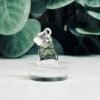 Raw moldavite pendant D207 2.07g set in 925 sterling silver