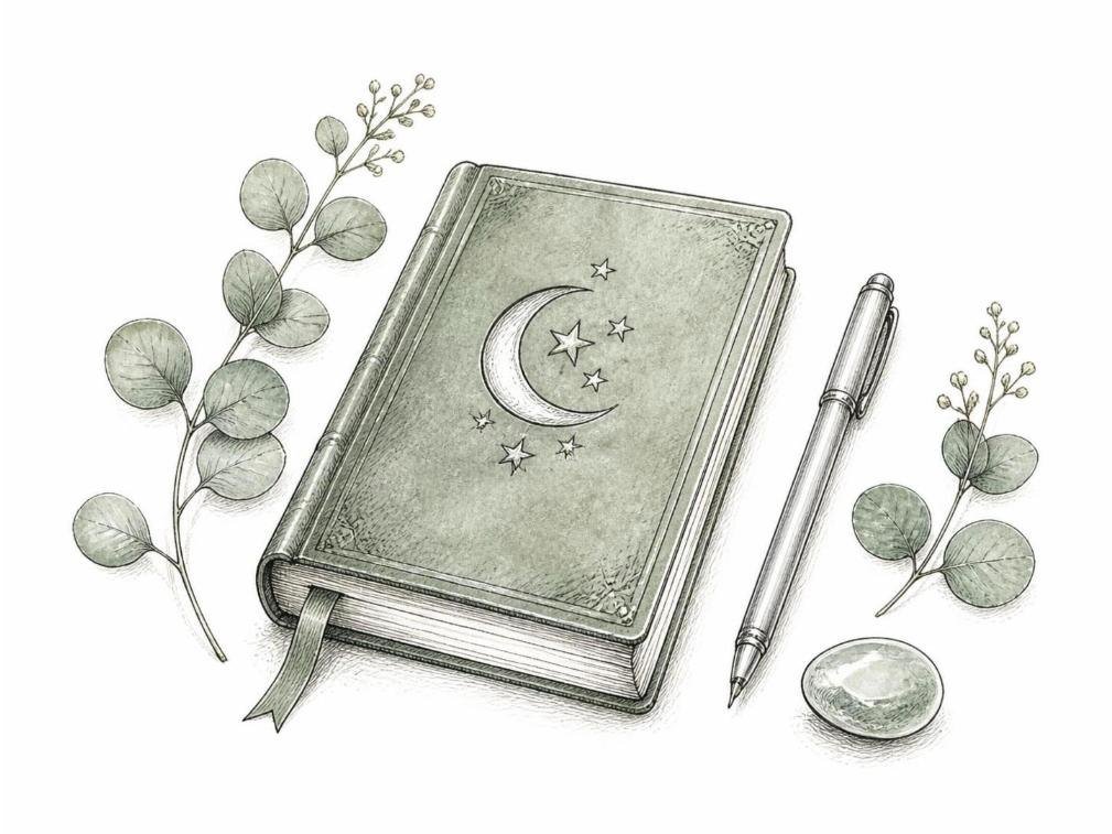 Pencil and ink sketch for journals