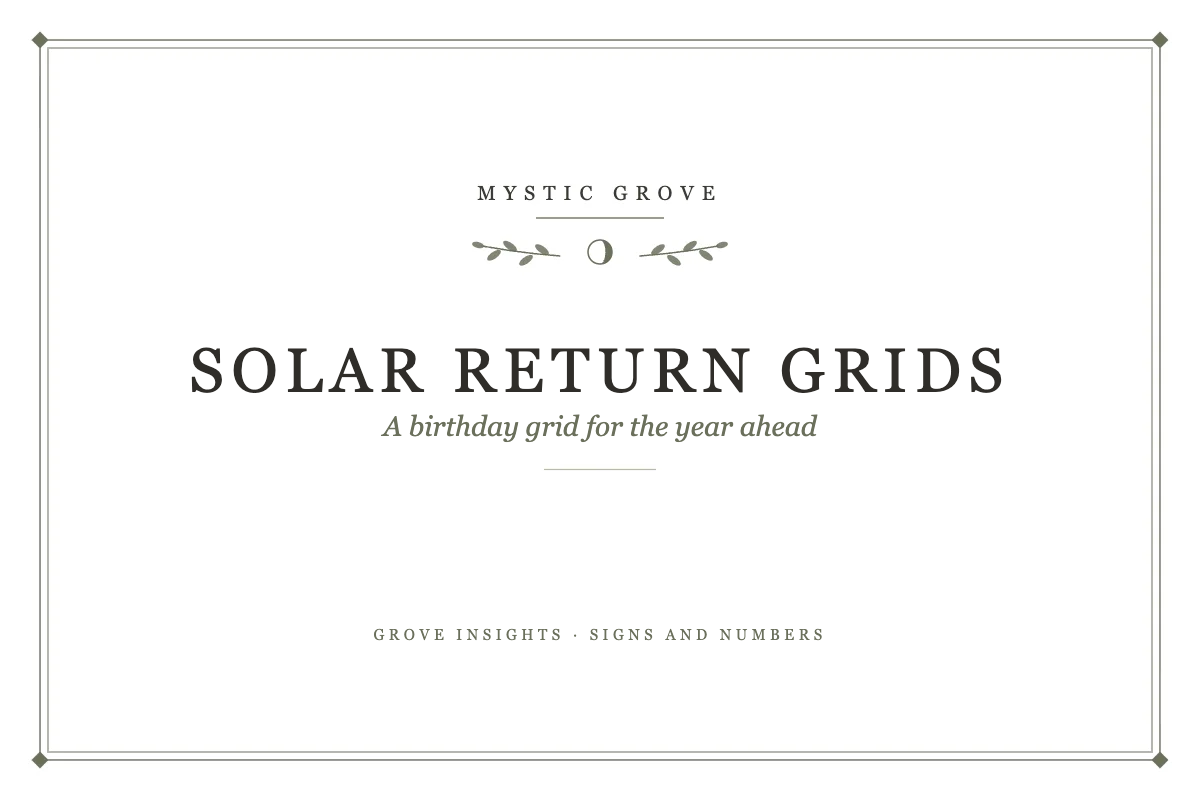 Solar Return Crystal Grids