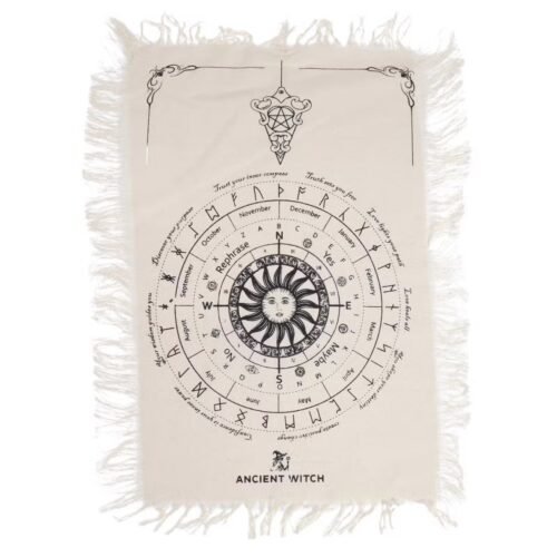 Home 2026 72 Sun face pendulum board cloth in natural cotton with black print