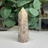 sunstone tower a 9cm Sunstone tower A 9cm, pale cream with soft peach sunstone