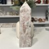 Sunstone Tower C 20cm Sunstone tower C, 20cm, white feldspar with salmon sunstone and soft green patches