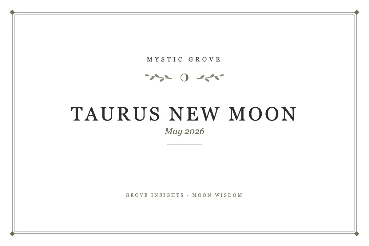 Taurus New Moon May 2026: A Quiet Pause Before the Blue Moon