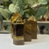 Tigers eye towers Tigers eye towers, a group of polished pieces together