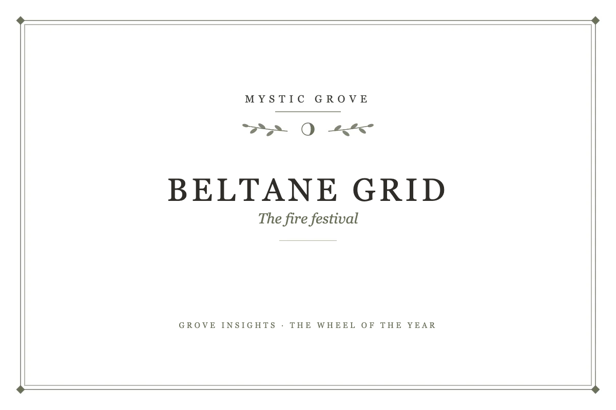 Wheel of the Year Crystal Grid: Anchoring Beltane Fire