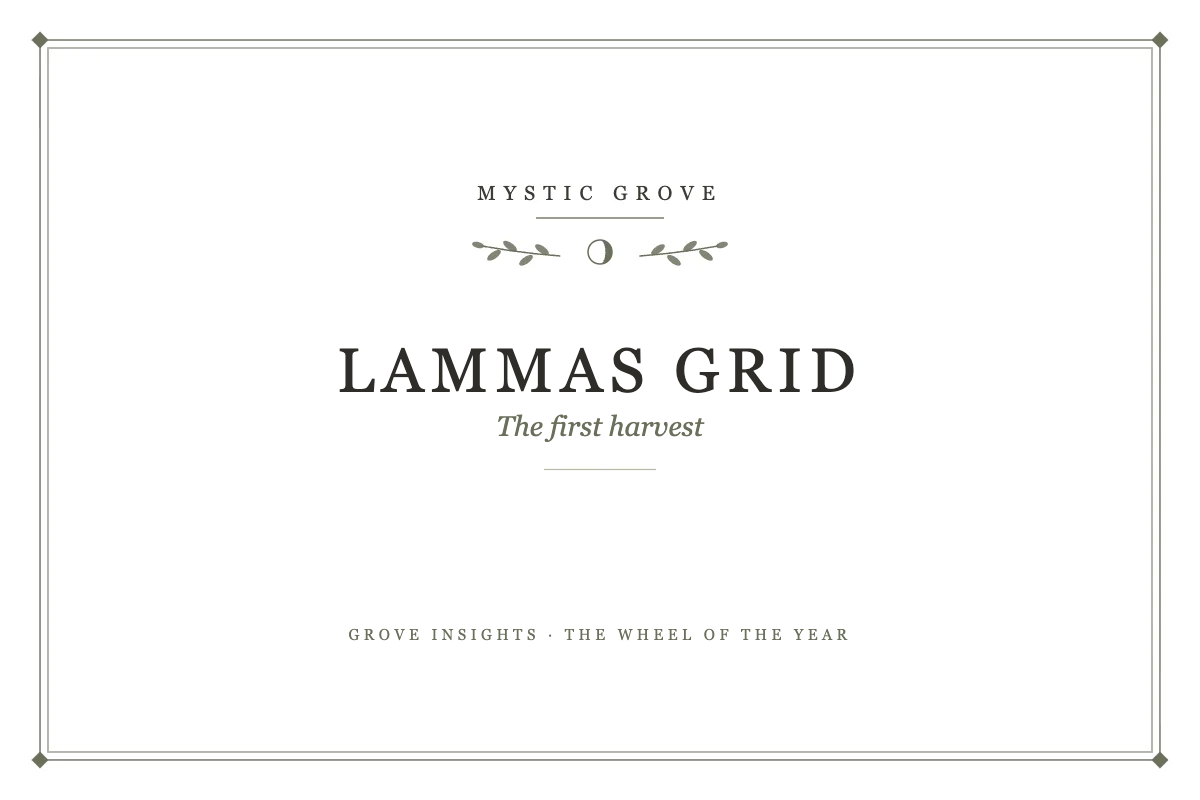 Wheel of the Year Crystal Grid: Anchoring Lammas Harvest