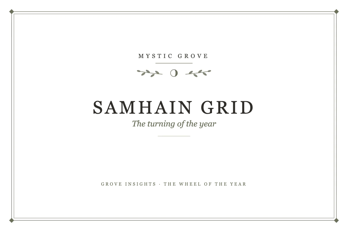 Wheel of the Year Crystal Grid: Anchoring Samhain Energy