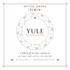 Yule Wheel of the Year crystal set card Yule Wheel of the Year crystal set card, front, showing the winter solstice